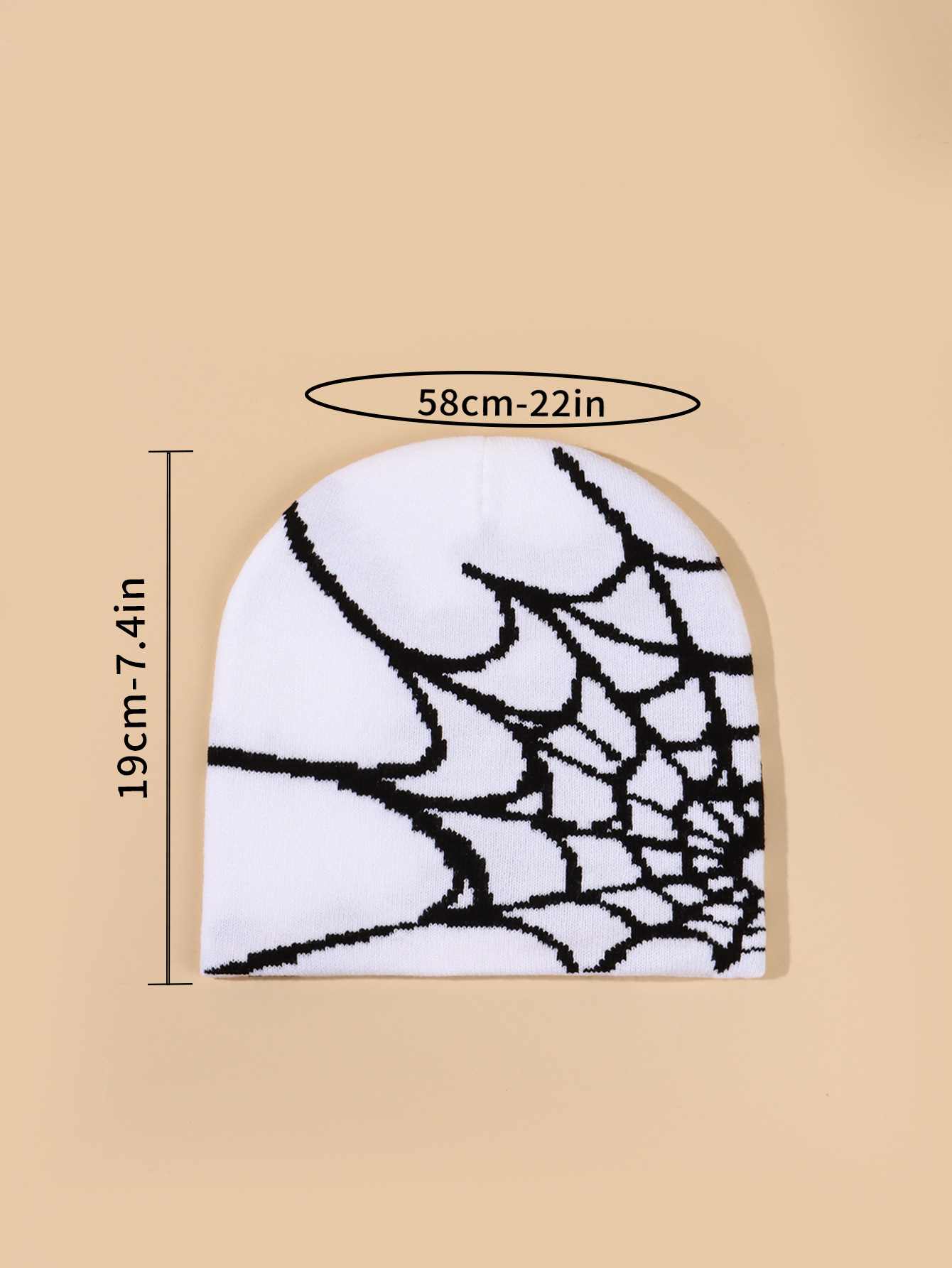 Cross-Border Shein Amazon New Spider Web Brimless Beanie Hat Cute Wool Warm Hat Cartoon Knitted Hat Female