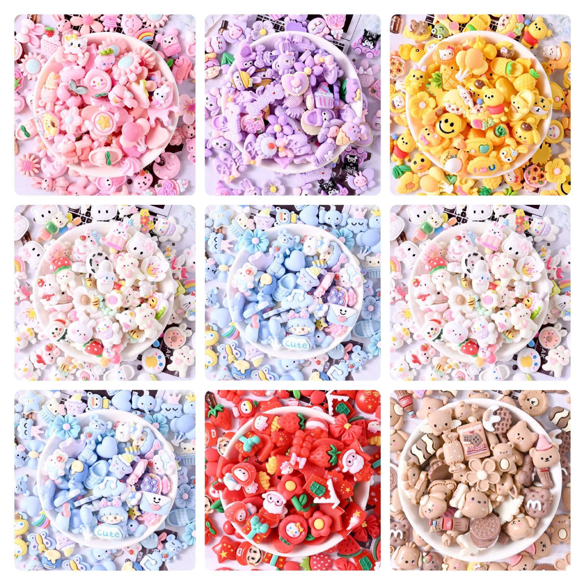 resin accessories simulation cartoon cream glue accessories japanese diy accessories handmade diy small jewelry cartoon lucky bag