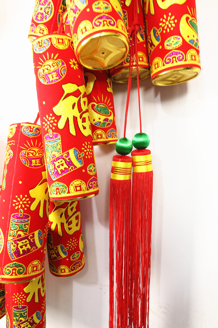 新年串假爆竹礼炮串春节装饰挂件节日喜庆商场布置用品挂饰