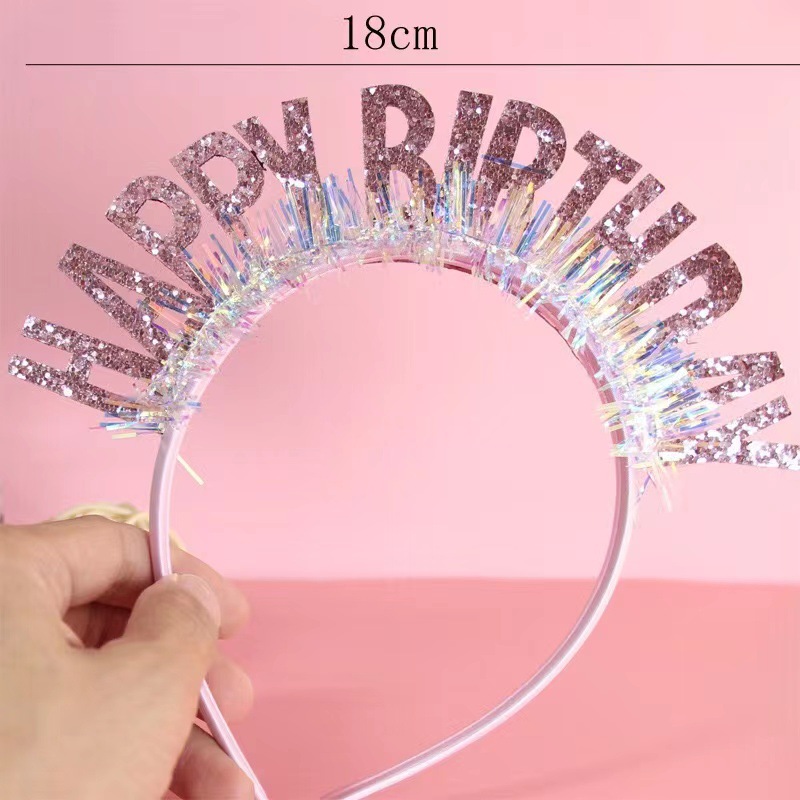 Birthday Party Headband Happy Birthday Glitter Birthday Head Buckle Hair Accessories