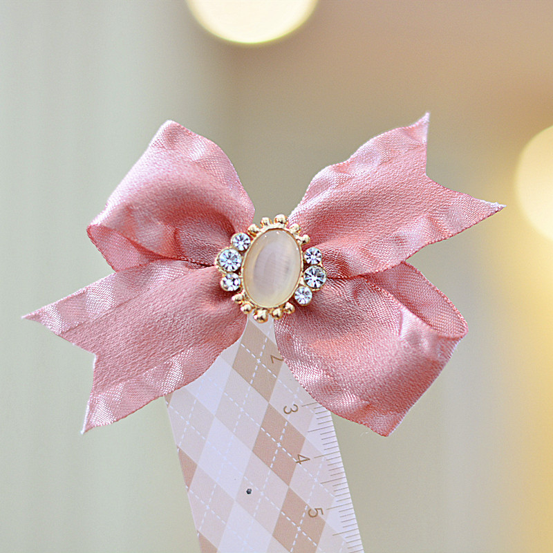 厂家直销可爱发夹儿童女童小女孩烟粉色侧边发卡夹子蕾丝发饰头饰