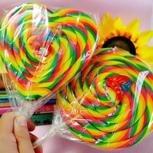 超大彩虹棒棒糖波板糖硬糖200怀旧零食送男女生同学孩子生日