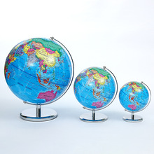 英文高清地球仪学校地理教学电镀支架世界地图教材跨境书房地球仪
