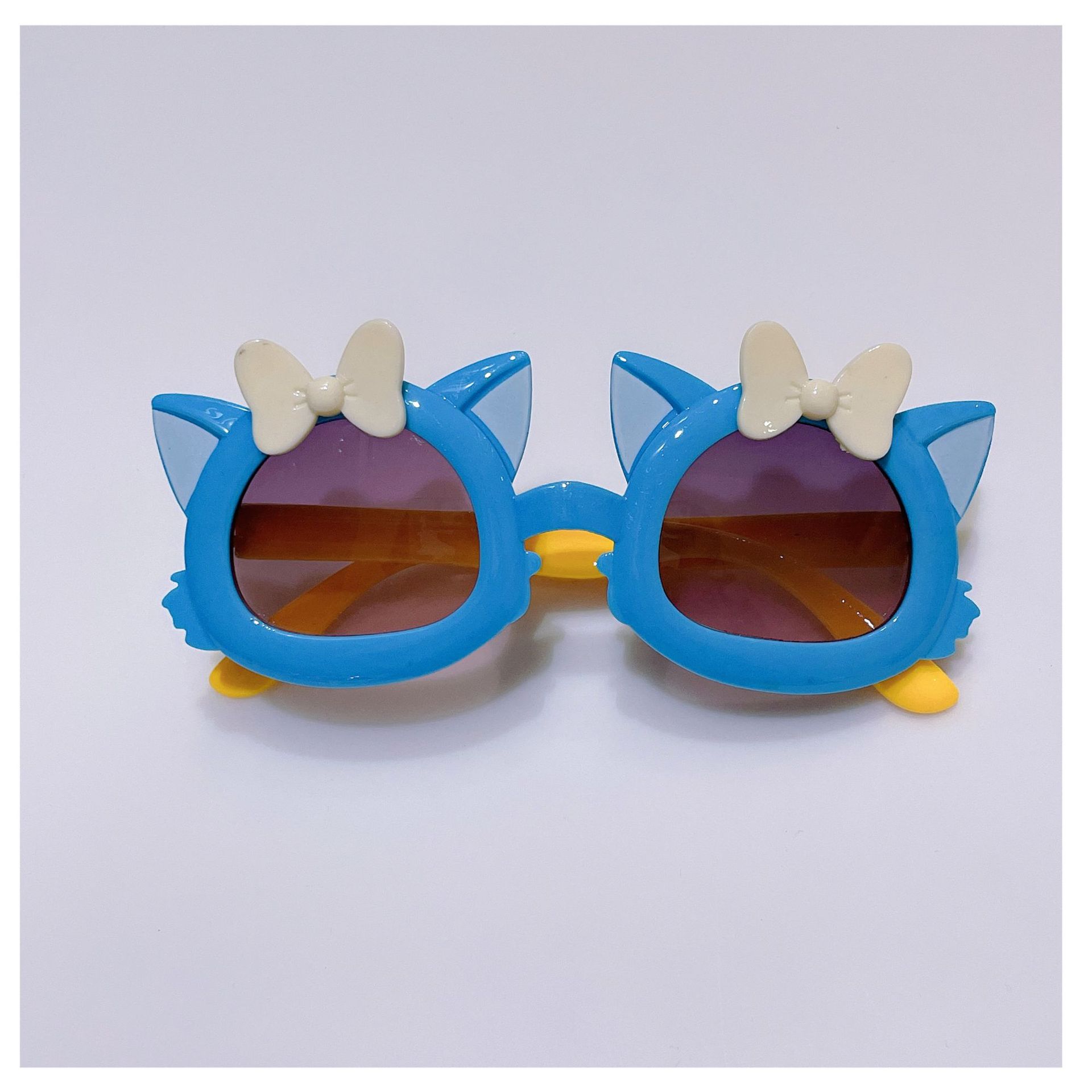 Bowknot Kitten Sunglasses Kid's Eyewear Sun-Proof UV-Proof Sunglasses Trendy Men and Girls Decorative Colorful Toys