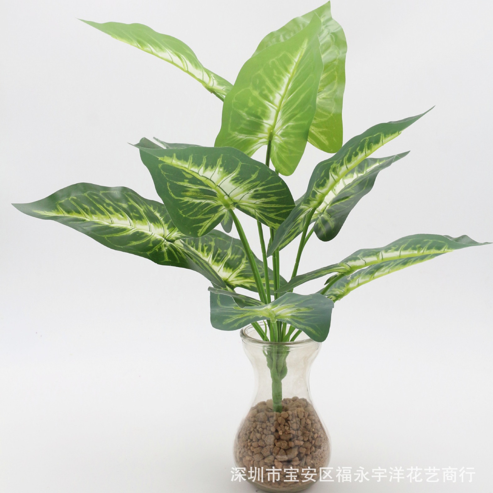 厂家供应12头马蹄莲仿真植物插花植物墙厥叶绿植盆景植物把束插花