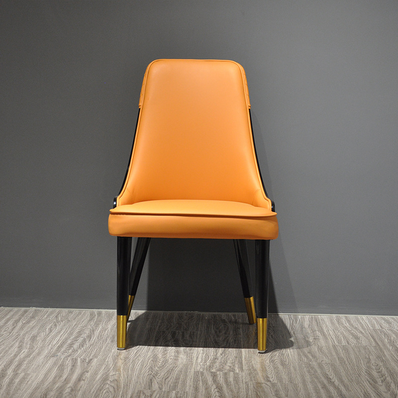 轻奢软包餐椅别墅酒店售楼处民宿会所高端黑檀烤漆椅子