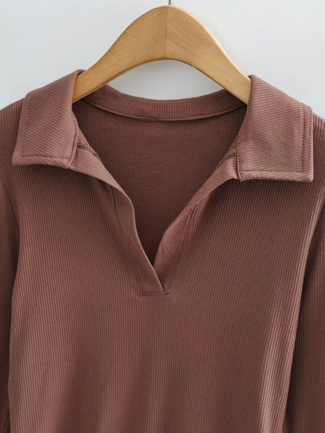 袖领型翻领/polo领衣长短款(40cm 衣长≤50cm)版型修身型货号ec-7080