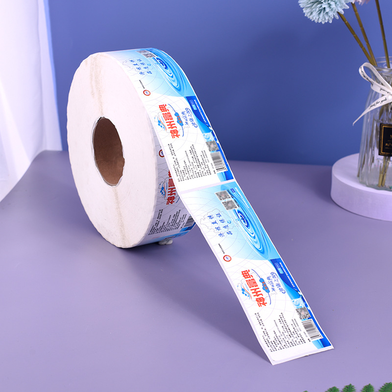 矿泉水标签双面印刷透明水标饮料pvc贴纸标签批发 卷筒不干胶印刷