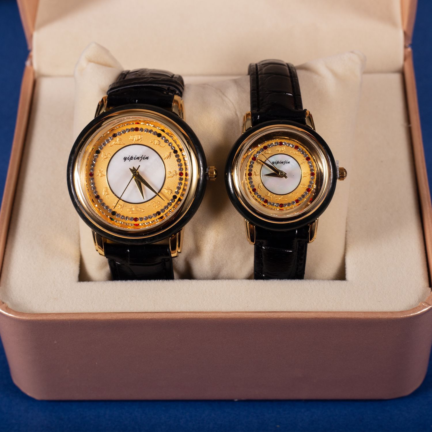 和田玉墨玉 十二生肖男女情侣款玉石手表腕表 会销礼品一件代发