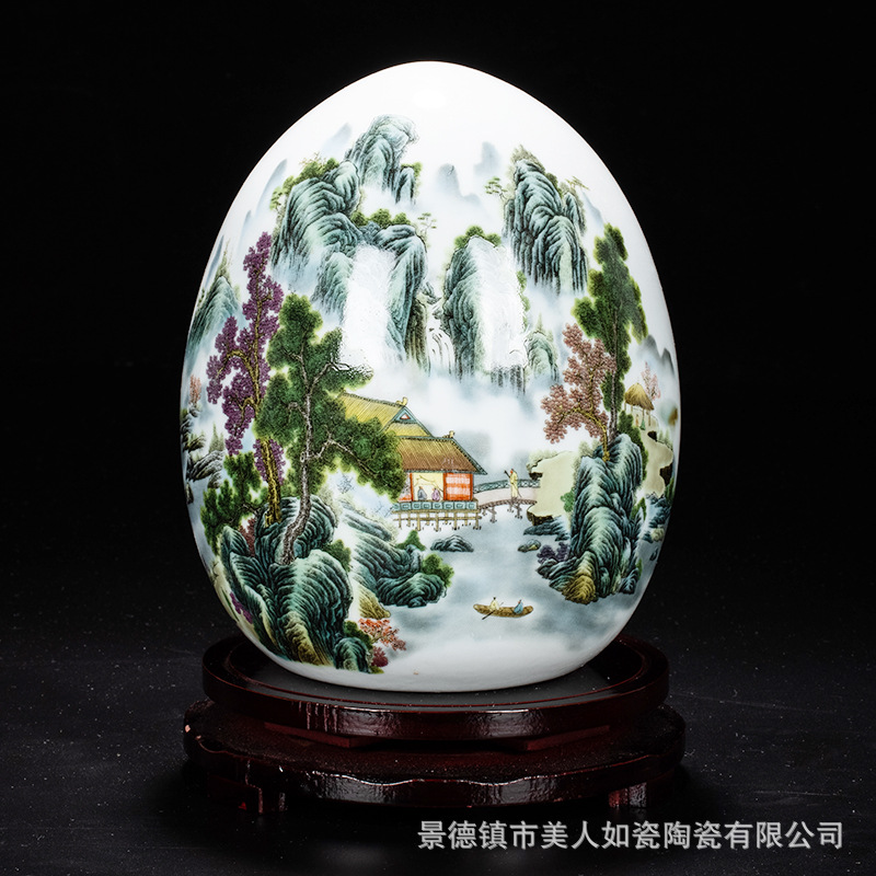 Ceramic Vase Decoration Ceramic Small Rich Egg Decoration Living Room Room Wine Cabinet Entrance Curio Shelf Ornaments