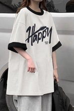 2024夏季新款短袖t恤女韩版宽松百搭大码半袖白色上衣服