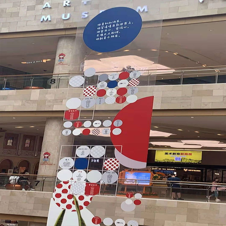 uv透明吊旗双面印彩白彩挂轴双面透视吊旗双面网格布挂旗商场吊幔