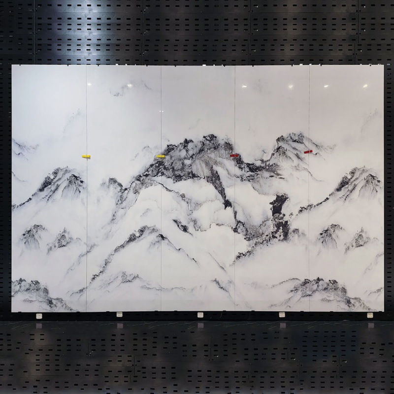 瓷砖背景墙岩板800x2600连纹大板客厅地桌面地柜台面