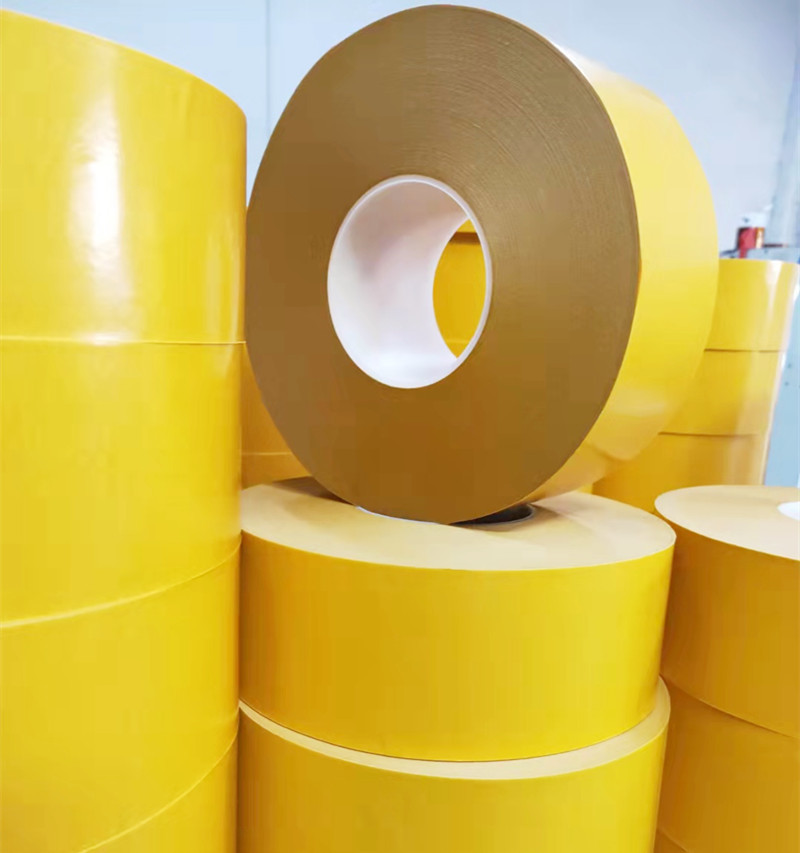 皇冠双面胶7972耐高温透明pet强粘模切反光膜黄纸白纸胶带0.05厚