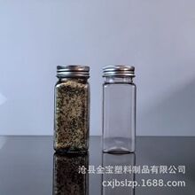 厂家100ml方形大蒜盐调料瓶 110g烧烤调料瓶 pet透明塑料瓶