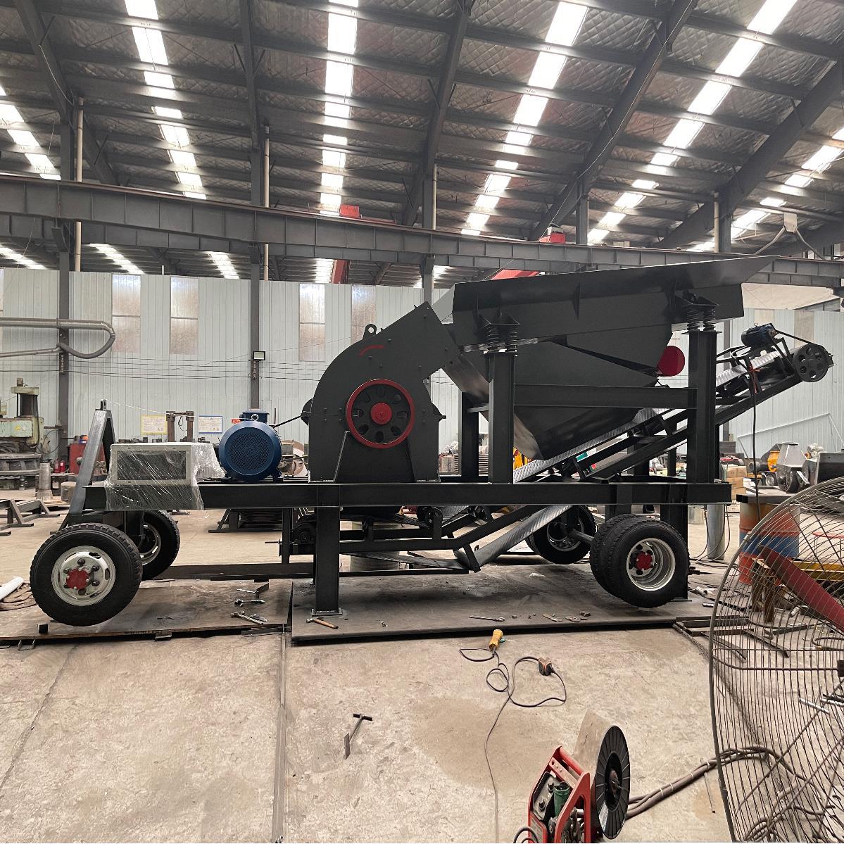 移动锤式破碎机 电动柴油大小型碎石机 建筑矿山破碎车锤式制砂机