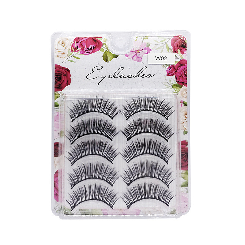 Comic Fairy W02 False Eyelashes Big Eyes Comfortable Thick Long Whole Chemical Fiber Can Be Repeated Spot Wholesale Price