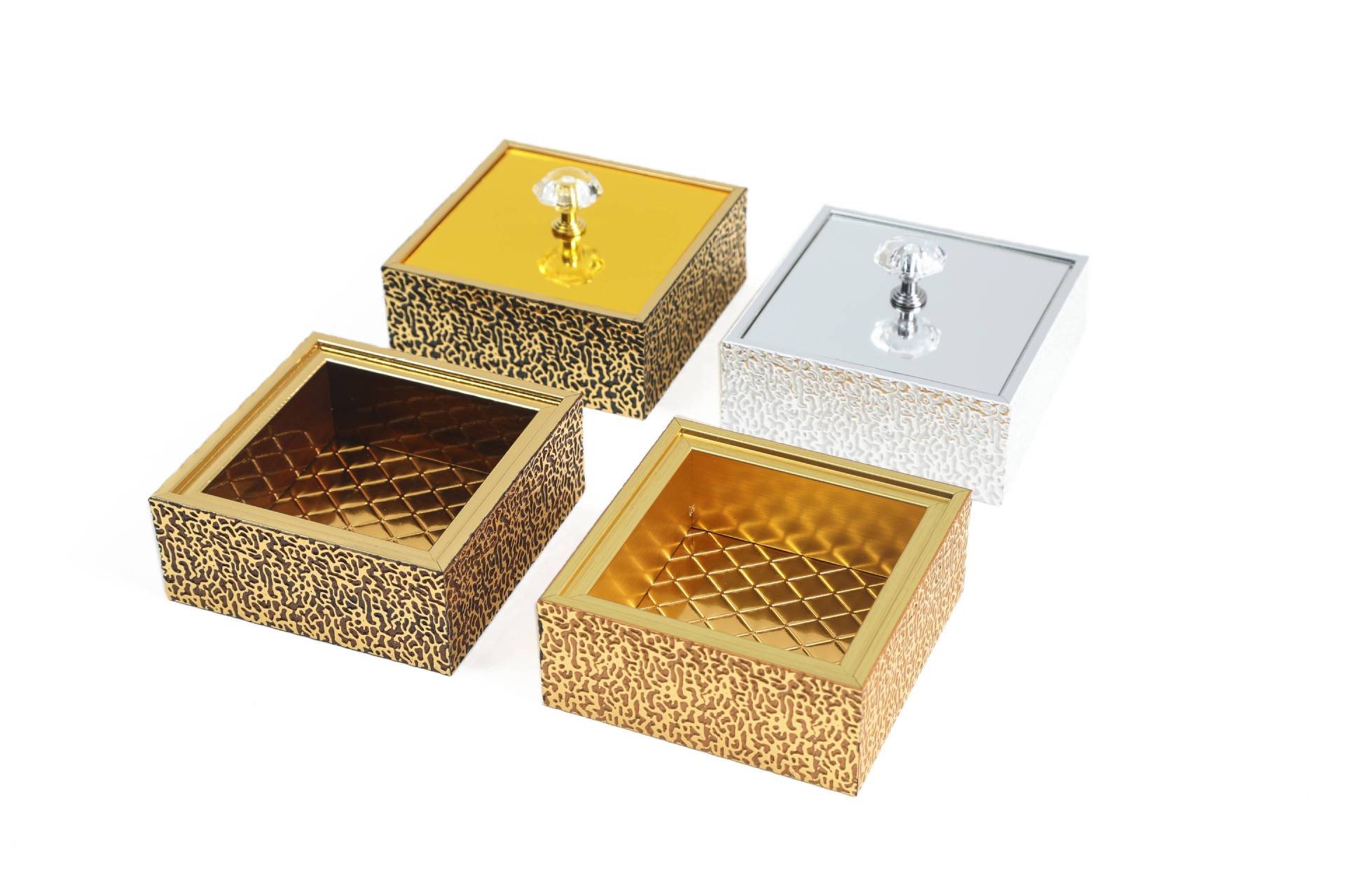 Middle East Islamic Set Three Candy Box Fruit Plate Wedding Tuck Box Tissue Box with Handle