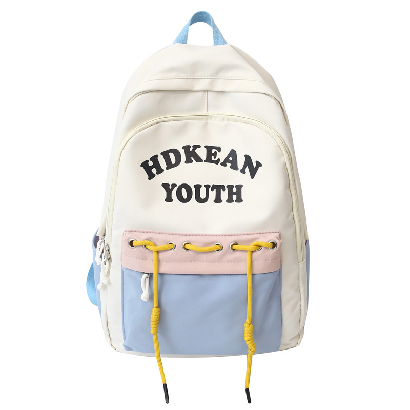 High School Ins Backpack Middle School Student Schoolbag Female Junior High School Student Contrast Color Backpack