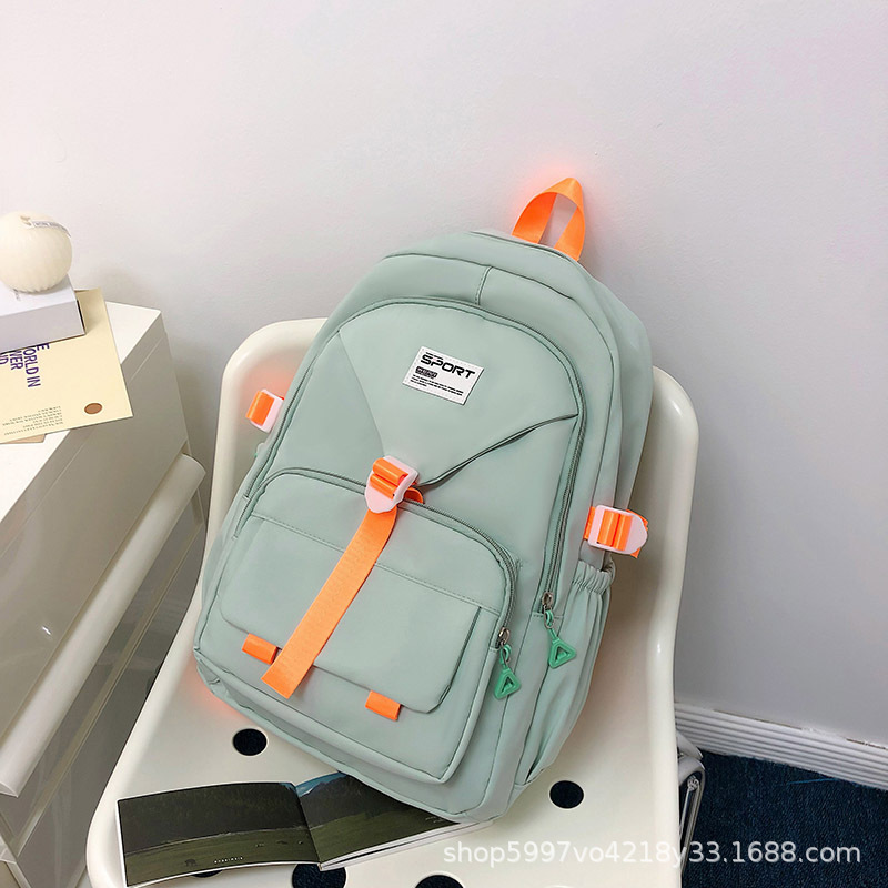 2023 New Fresh Girls Backpack Wholesale Large Capacity Casual Trend Backpack Korean Style Middle School Student Schoolbag