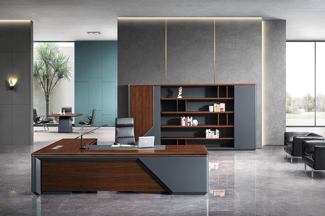 老板桌办公桌简约现代办公室总裁桌大班台总经理主管办公桌椅组合