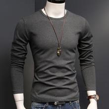 男士T恤 Male autumn slim tops casual long sleeve t shirt men