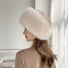 户外保暖帽子女新款风雪帽仿皮草帽雷锋圆顶帽蒙古贝雷帽保暖加厚