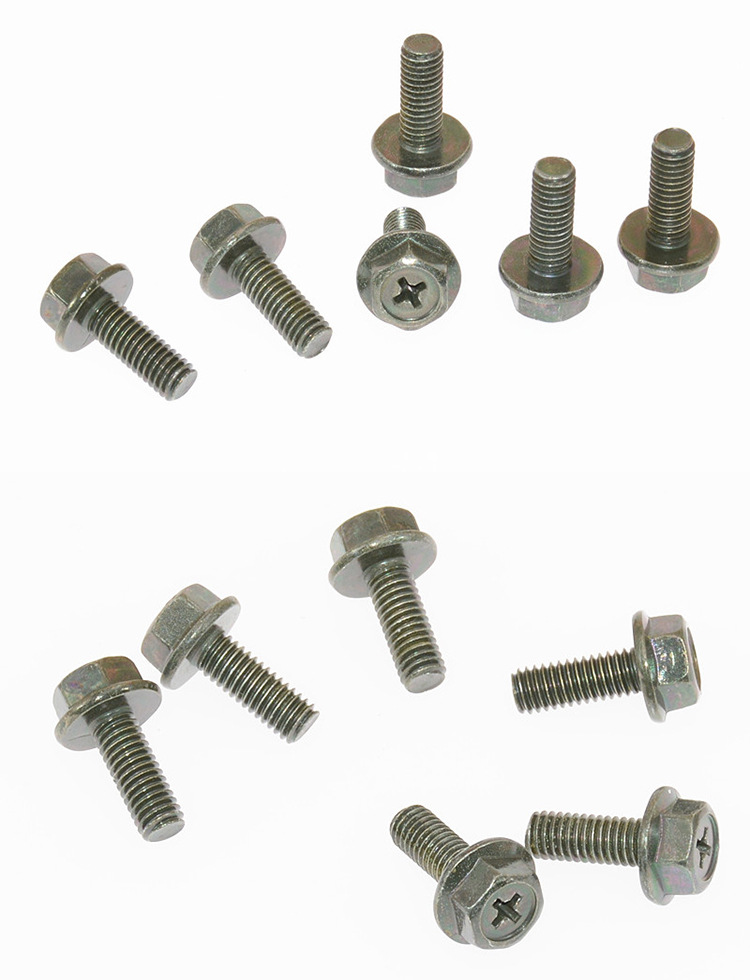 汽车螺杆叶子板螺杆汽车维修螺丝军绿色螺杆5个螺杆六角螺杆6*20