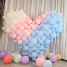 10寸马卡龙气球批发糖果色加厚圆形气球生日布置表白彩色乳胶气球