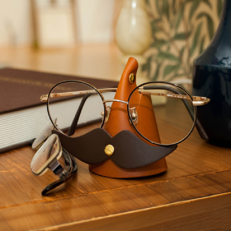 创意pu皮革眼镜支架子 近视眼镜支架 韩版眼镜展示架眼镜桌面摆件