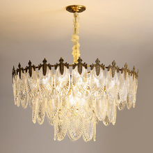 五金玻璃吊灯后现代客厅简约创意餐厅卧室设计师灯具欧式美式铜灯