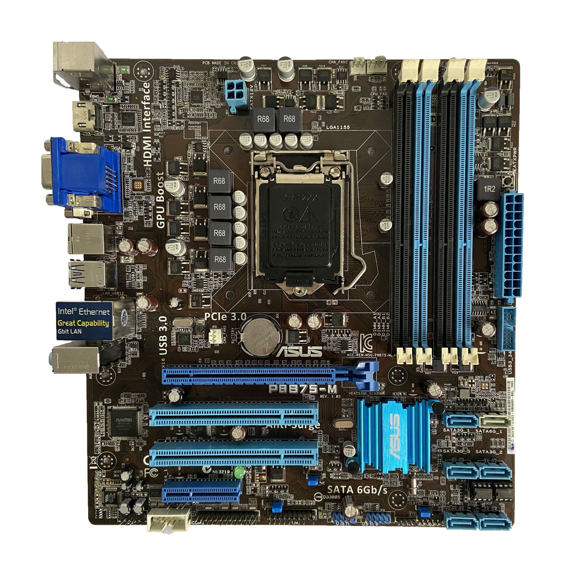 适用于华硕p8b75-m电脑主板1155针内存ddr3 uatx版型