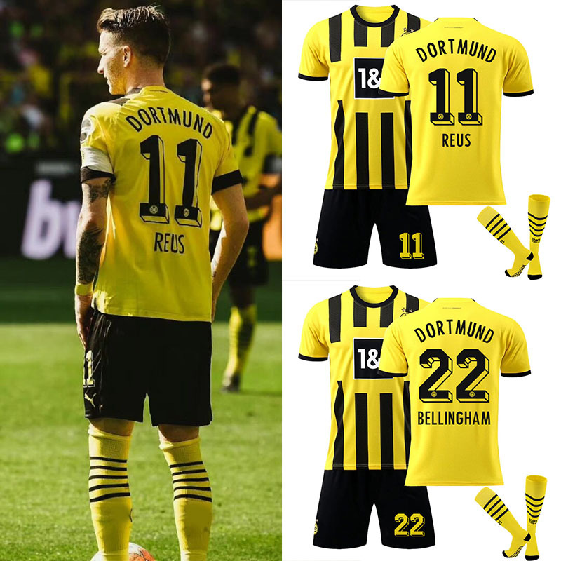 22-23新赛季多特蒙德主场球衣9号哈兰德11罗伊斯球迷版短袖足球服