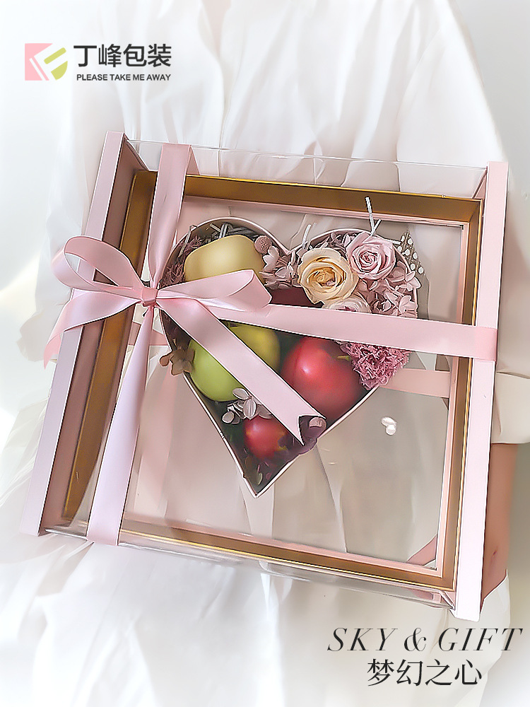 透明爱心礼物盒创意送女朋友礼品盒浪漫鲜花水果包装盒礼品包装