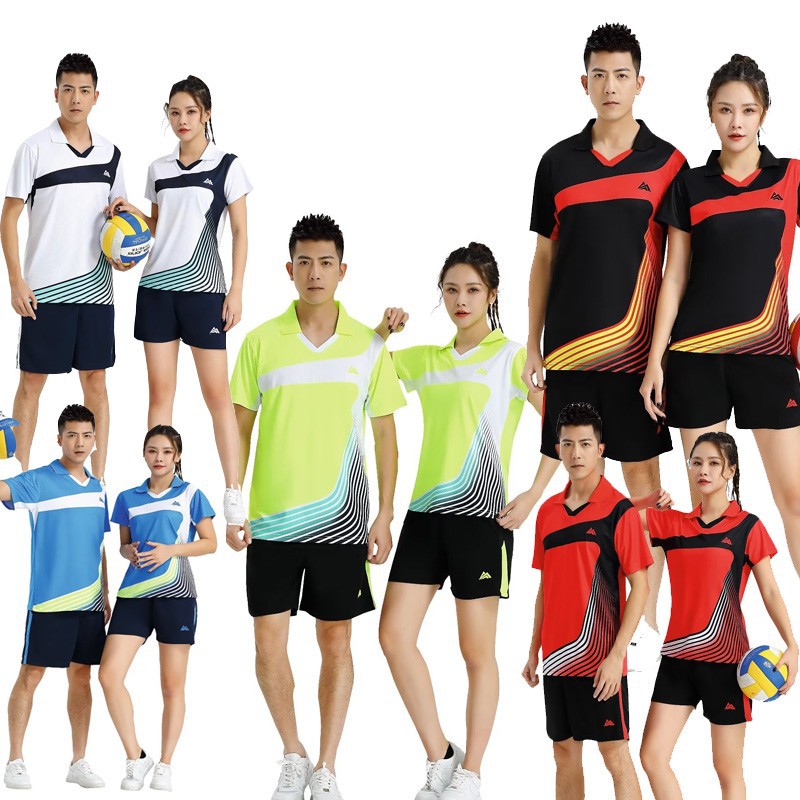 新款排球服套装队服男比赛专用服装气排球服女排球衣运动短袖