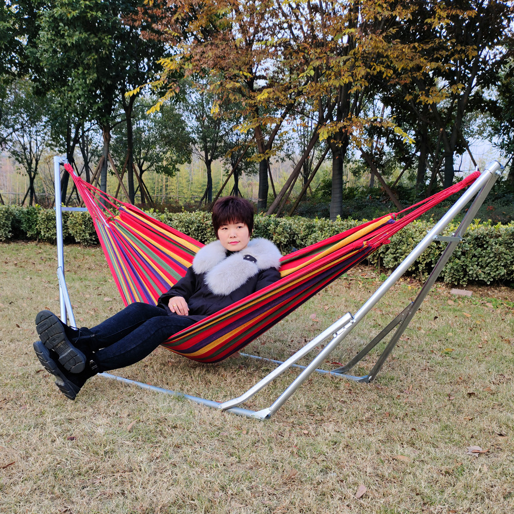 支架吊床吊椅支架亚马逊爆卖加厚折叠钢架室内户外吊床架厂家直供