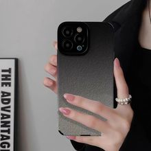 适用iPhone15ProMax苹果15手机壳11黑灰渐变XR max创意保护套