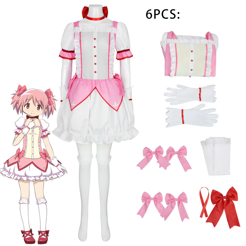 魔法少女小圆鹿目圆香cos服日漫cosplay服装变身黑长直战斗服现货