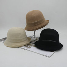 春夏季新款女士帽子日本和纸前翘卷边防晒帽可折叠温柔风沙滩帽