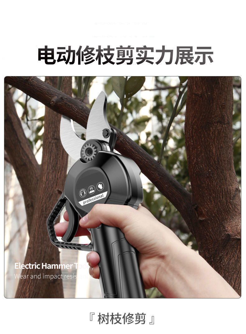 修枝剪德国电动剪刀果树充电式树枝园林园艺剪强力电剪子锂电粗枝
