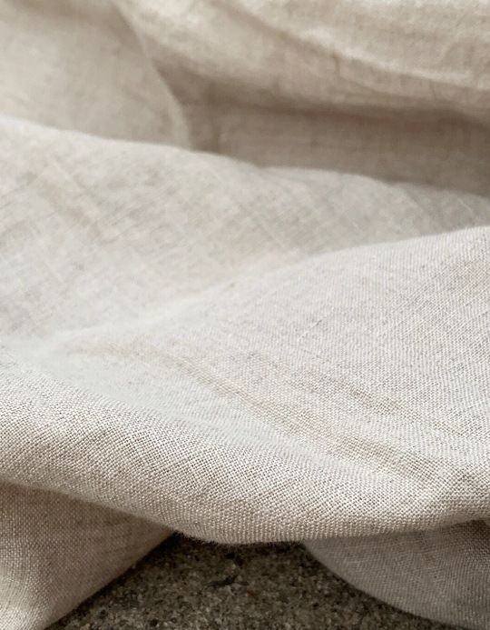 法国jin口高端面料天然砂洗雨露纯亚麻春夏秋冬裙子袍麻料休闲服