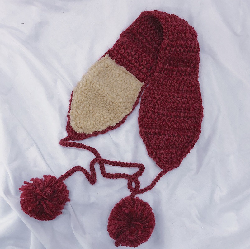 韩国ins复古系带毛线耳罩秋冬季可爱护耳针织耳包保暖耳暖耳套女