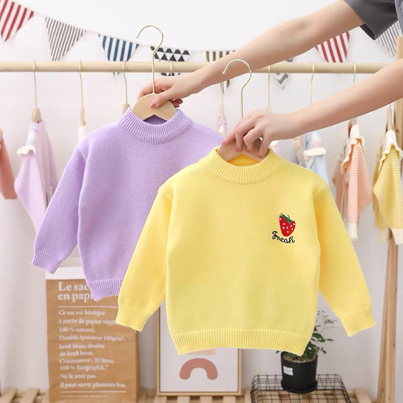 2023 Spring and Autumn New Children's Cotton Knitwear Children's Baby Knitted Cardigan Boys' and Girls' Coat Fall Wear Long Sleeves Sweater