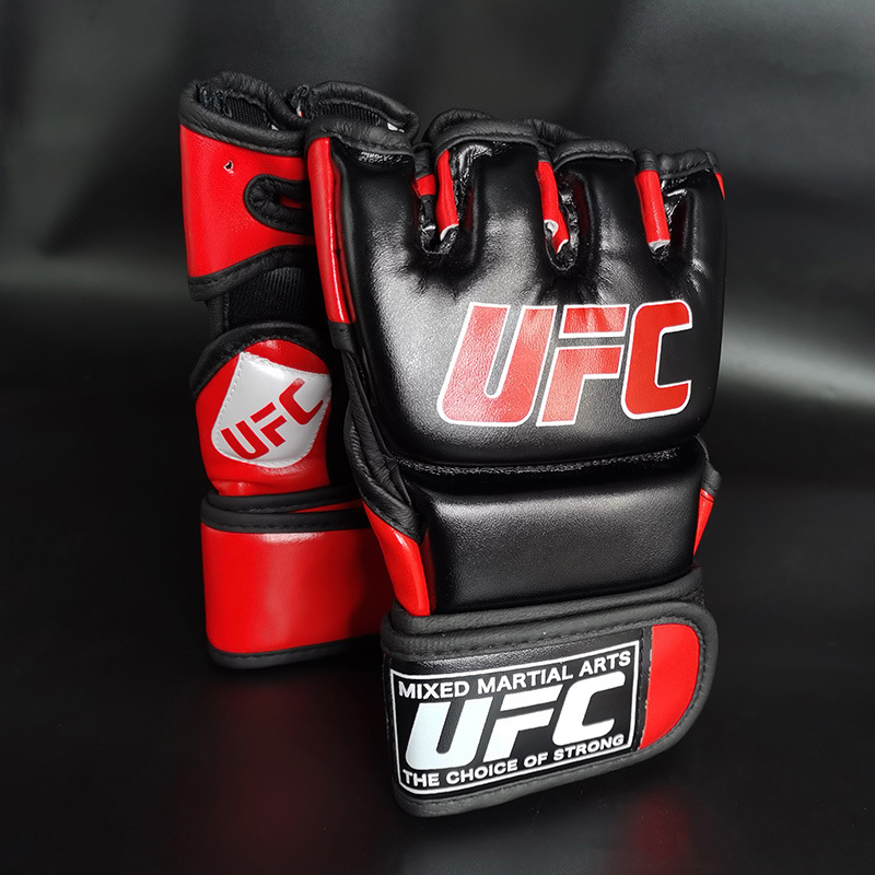 半指拳击手套散打格斗ufc拳套成人搏击训练mma拳击套打沙袋泰拳套