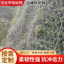 主动边坡防护网SNS被动柔性钢丝绳网公路护山体防落石护坡固土网