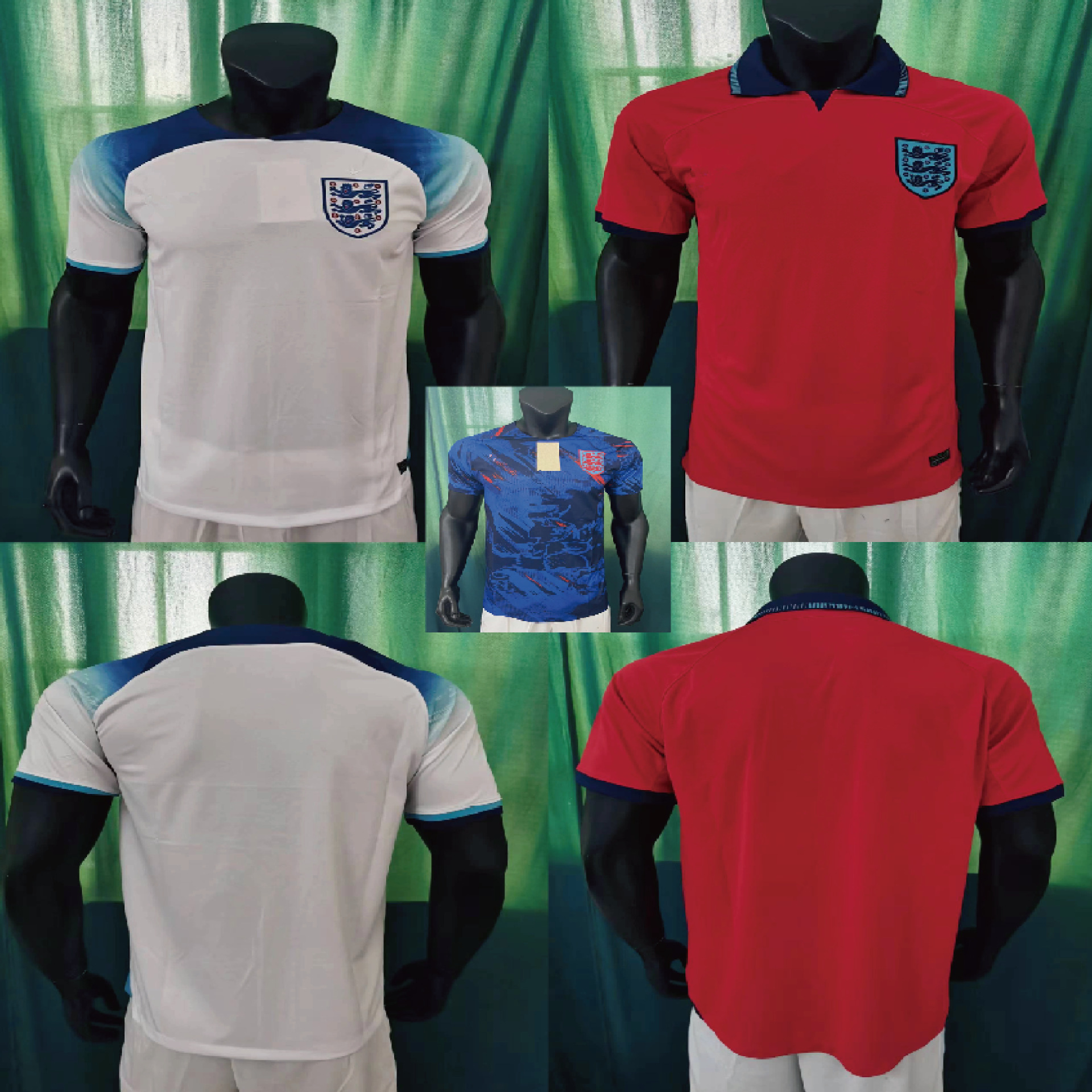 22-23英格兰国家队足球服主客场训练服 短袖上衣成人球衣 可diy
