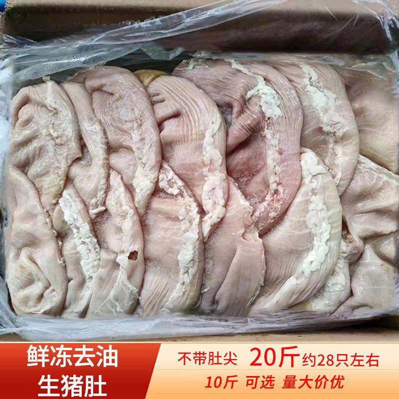 猪肚子新鲜冷冻去油商用一整箱不带肚尖大肚子卤菜猪肚鸡煲汤食材