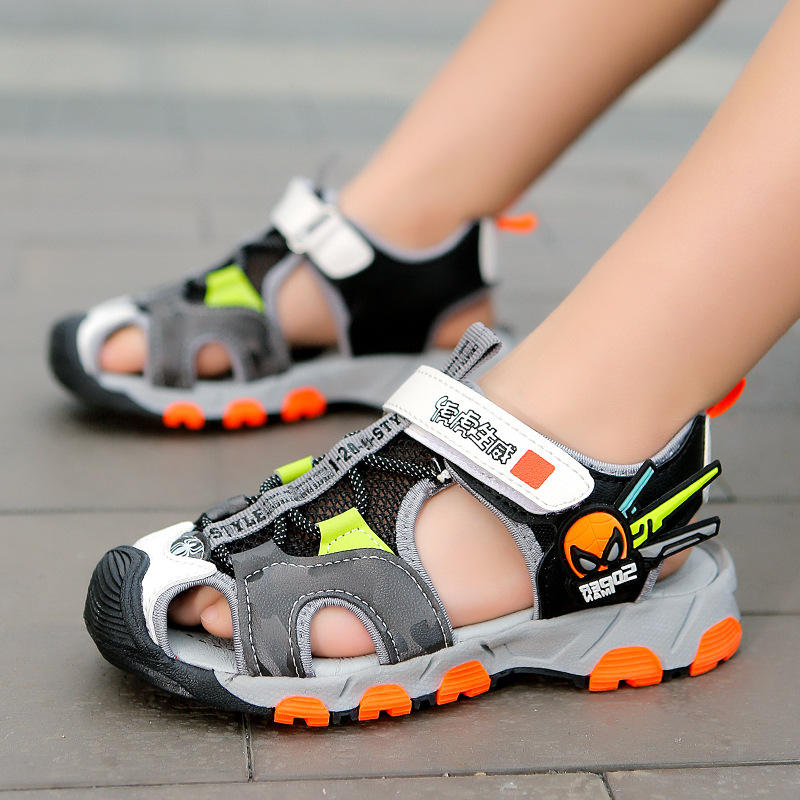 男童凉鞋2022夏季新款儿童运动包头凉鞋中大童男孩防撞沙滩鞋