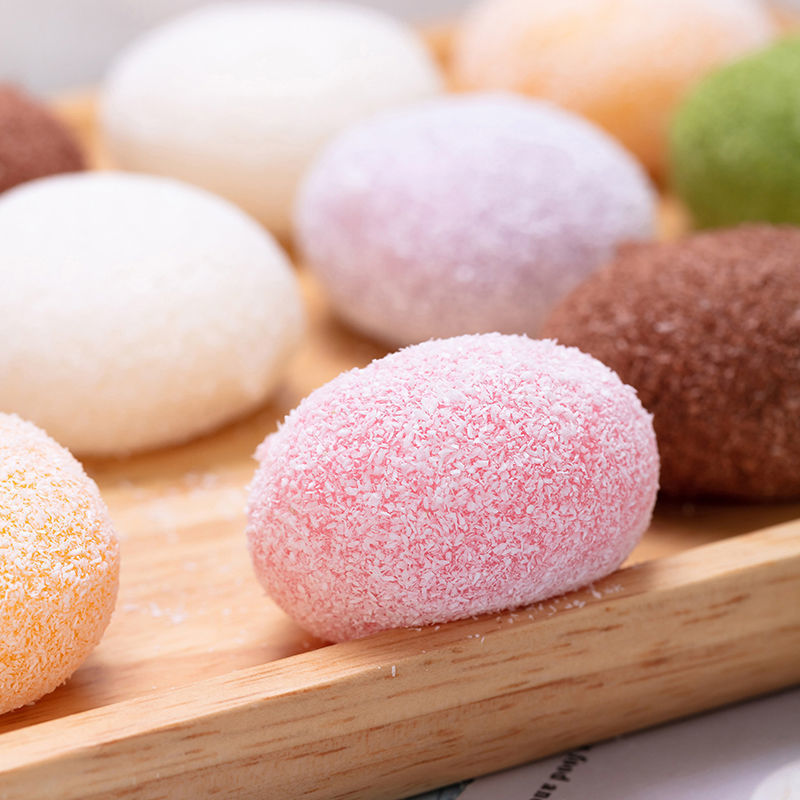 雪媚娘甜品糕点糯米团糍麻薯椰蓉大福六种口味日式抹茶冰淇淋零食