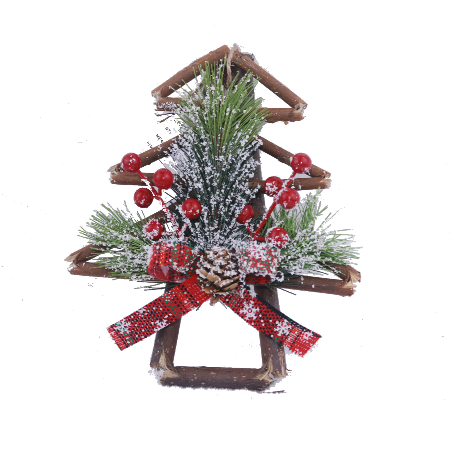 Christmas Decoration Wooden Christmas Tree 15/20/24cm Christmas Wreath Door Hanging Christmas Pendant Hotel Mall Layout